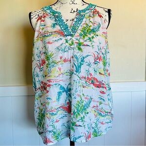 Sigrid Olsen Tropical Print Top, large